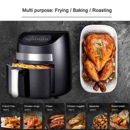 3L Air Fryer 1000W Electric Hot Air Fryer Oven LED Digital Screen Non-stick Oil Free Frying Machine Baking Kitchen Appliances T220822