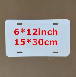 sublimation Metal Aluminium Automotive Licence Plate Plates Tag for Custom Design Work 0.5mm Thickness 15x30cm 4holes 600pcs Sea Shipping DAC482