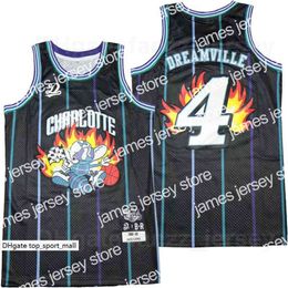 24 Men Moive Basketball BR Remix 4 Dreamville Jersey Vintage Breathable Pure Cotton Pullover Team Colour Black Retro Sports Uniform Good Quality