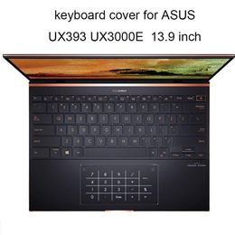 13 9 cubiertas de teclado para ASUS ZenBook S UX393 EA UX393JA UX392 Nuevo 2020 TPU Capacidad de las computadoras portátiles Clear Anti Dust Cover Silcone183R