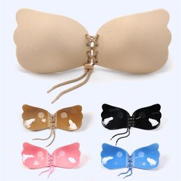strapless bra self adhesive Canada - Women Invisible Bra Super Push Up bra Self-Adhesive Sticky sexy Wedding Party Front Strapless bras A B C D Bralette302M