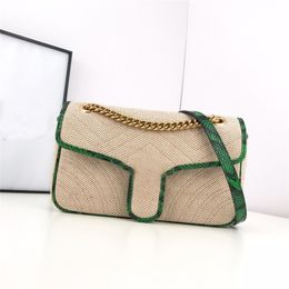 7A quality Designer Marmont Shoulder tote Bag Crossbody woman 443497 Small Genuine Leather Chain fashion Clutch cross body Bags Luxury Satchel purses