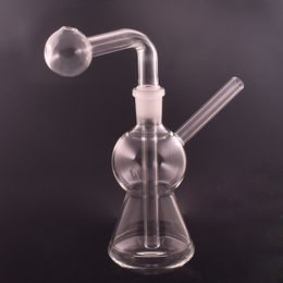 Protable Clear mini Detachable glass Ash Catcher dab rig bong with 14mm male downstem smoking Inline Perc water bongs hookah