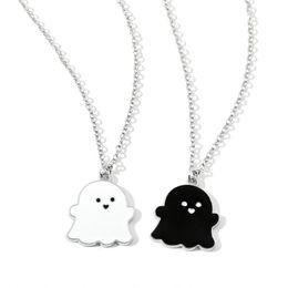 20pcs Cute Cartoon Ghost Friendship Couple Pendant Necklaces Korean Fashion Female Men Friend Lovely Women Necklaces Jewellery