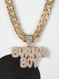 Pendant Necklaces Pendants Jewellery Fashion Zircon Cross Necklace Hip Hop Gold Chain For Men Women Drop Delivery burna boy
