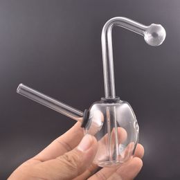 Wholesale mini Buld water dab rig bongs pipe Protable Detachable smoking Ahcatcher downstem glass hand oil burner pipes