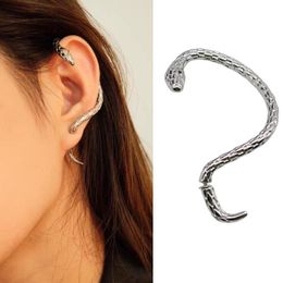 S3134 Fashion Jewelry S925 Silver Needle Vintage Punk Snake Ear Cuff Clip Stud Earrings Single Piece Ear-hook