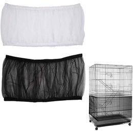 Other Bird Supplies Universal Cage Seed Catcher Guard Net Cover Parrot Nylon Mesh Airy Stretchy Skirt For Round Square CagesOther