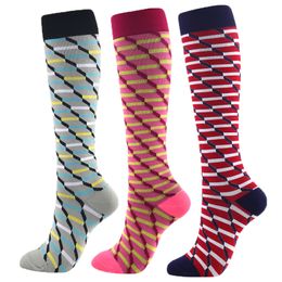 Men's Socks Men Compression Stockings Men/Women Colour Women Sock Stripe Speed Up Blood Circulation SocksMen's