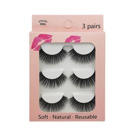 Soft Light Thick Winged False Eyelashes Curly Crisscross Hand Made Reusable Multilayer 3D Full Strip Fake Lashes Extensions Makeup for Eyes Easy to Wear DHL