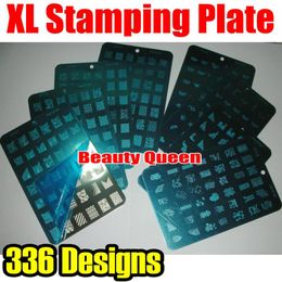 -336 Designs xl Stamping Stamping Plaque d'image fran￧ais Full Desgin Nail Art grand mod￨le Diy264Z