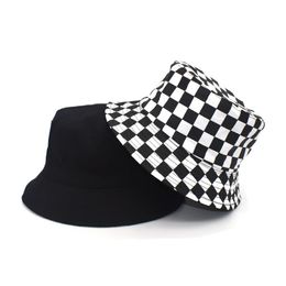 black fruits UK - Black White Cow Print Bucket Hats for Women Men Celtics Tophats Summer Fruits Printed Fishman Hat Girls Travel Plaid Panama Inside254s