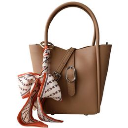 Evening Bags Fashion Handbags Women Genuine Leather Shoulder For Ladies Retro Casual Crossbody Messenger Designer Bucket BagEvening