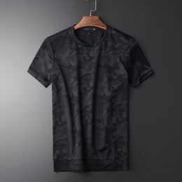 Men's T-Shirts Summer Camouflage Short Sleeve T-shirt Hight Quality Round Collar Slim Casual Men's Simple Plus Size 3XLMen's