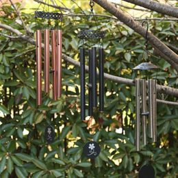 Decorative Objects & Figurines Retro Metal Tubular Aluminium Tube Japanese Style Creative Garden Wind Chimes Bells Ornaments Crafts Home Deco