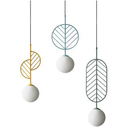 Pendant Lamps Modern Lights Macaron Leaves Art Deco Living Room Cafe Kitchen Hanging Nordic Iron Home Decor Lighting FixturesPendant