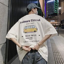 Men's T-Shirts Mens T-shirt Summer Loose Short Sleeve T Shirts Streetwear Oversized Men's Baggy Tshirt Hip-Hop Male Causal Shirt 5XLMen'