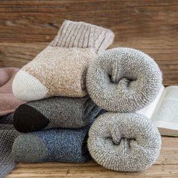 Sports Socks Pair Of Cashmere Winter Women's Thick Warm Solid Colour Wool Harajuku Retro Cold Fashion SocksSports