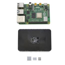 raspberry pi 4 cooling case UK - For Raspberry Pi 4 Model B 4G RAM ABS Case With Silver Heatsinks Support 2 4 5 0 GHz WIFI Bluetooth RPI DIY Kit Laptop Cooling P216S