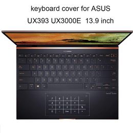 13 9 cubiertas de teclado para ASUS ZenBook S UX393 EA UX393JA UX392 Nuevo 2020 TPU Capacidad de las computadoras port￡tiles Clear Anti Dust Cover Silcone266V