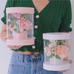 -10pcs mini flores redondas caixas de embalagem de embalagens de casamento caixa de armazenamento de armazenamento de decoração de decoração de florista