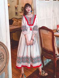 Ethnic Clothing Skirt Female Embroidery National Style White Holiday Dress Desert Beach Fairy Pakistan FreeEthnic EthnicEthnic