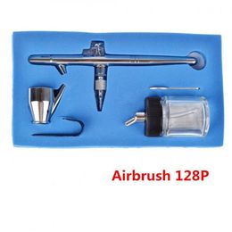 airbrush guns kit NZ - 0 35mm 22CC 128P Airbrush Double Action Professional Capacity Pen Spray Gun Kit Set for Makeup Tools302l