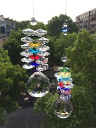 Chandelier Crystal 1pcs 260mm Glass Faceted Balls Beads For Parts Window Suncatcher Christmas Tree Drops Home DecorationChandelier