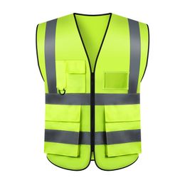 Motorcycle Apparel 5pcs Summer Cycling Safety Vest Men Woman High Visibility Work Workwear Reflective Construction VestMotorcycle