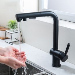 Kitchen Faucets Matte Black Faucet With Pull Down Sprayer Sink For Docking Spray HeadKitchen