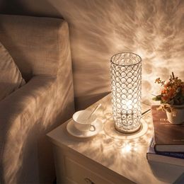 Table Lamps Focondot Crystal Lamp Decorative Nightstand Room Bedside Night Light Fashionable Small LampTable