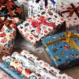 Gift Wrap 70cm Christmas Wrapping Craft Paper Roll DIY Year Favours Party Present Decoration PaperGift