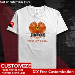 Men's T-Shirts Papua Guinea Guinean Country T Shirt Custom Jersey Fans DIY Name Number LOGO High Street Fashion Loose Casual T-shirtMen's