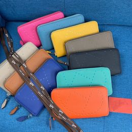 Classic Palm Print Unisex Wallet Luxury Brand Multi-card Folding Portable Clutch Bags