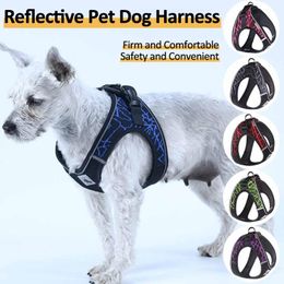 Dog Collars & Leashes Comfortable Puppy Harness Strap No Pull Adjustable Reflective Pet Collar Walking Mesh Vest For Small Medium DogsDog