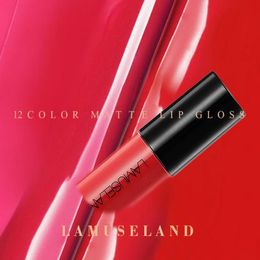 Lip Gloss Sample Size Waterproof Long-Lasting Matte Mini Liquid Lipstick Easy To Carry 12 Colors 3.5g Makeup Brand LAMUSELAND #L18L11Lip