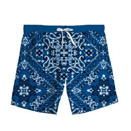 New Fashion 3D Print Paisley Bandana Woman Men Summer Beach Loose Shorts Casual Pants Polyester Plus Size S-7XL