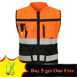 Motorcycle Apparel High Visibility Reflective Vest Working Clothes Cycling Sports Outdoor Safety Clothing JacketMotorcycle