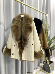 Women's Fur & Faux Long Winter Jacket Women Parka Natural Liner Real Collar Hooded Coat Warm Removable OuterwearWomen's Women'sWomen's