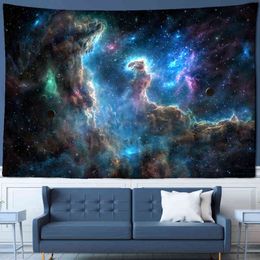 Star Galaxy Tapestry Dreamy Cloud Cover Wall Hanging Bohemian Hippie Witchcraft Tapiz Art Dormitory Decor J220804