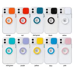 colorful push window silicone belt ring protective case for iphone 6 7 8 13 14 pro max mobile phone case