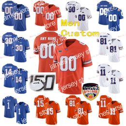 New Stitched Custom 81 Aaron Hernandez 84 Kyle Pitts 89 Tyrie Cleveland Florida Gators College Men Football Jersey
