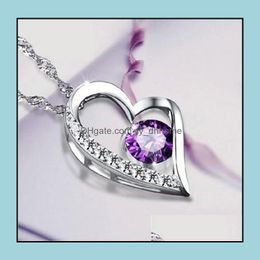 Pendant Necklaces Crystal Necklace Austrian Diamonds Statement Class Elements Women Luxury Jewelry Love Drop Delivery 2021 Pe Yydhhome Dhxkw