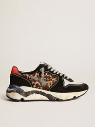 Designer Shoe Top-quality low-top Dirty Golden Italy Italian handmade Running Sole leopard-print pony and suede sneakers