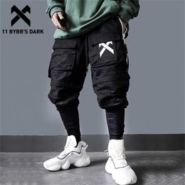 11 BYBB'S DARK Detachable Multi-Pocket Cargo Pants Men Harajuku Hip Hop Streetwear Joggers Man Elastic Waist Sweatpants Techwear 220822