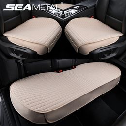 Car Seat Covers Easy Clean Cover For Women Child Flax Breathable Cushion Protector Pad Interior AccessoriesCar