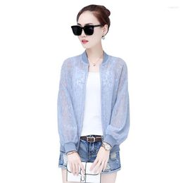 Women's Jackets 3XL Spring Summer 2022 Short Coat Sun Protection Clothing Printing Casual Fashion Jacket Female Loose Thin Cardigan Outwear