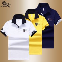 polo shirt men Summer Men's short-sleeved polo shirt mens embroidery synthetic Fibre Fabric youth casual business polo shirt 220822