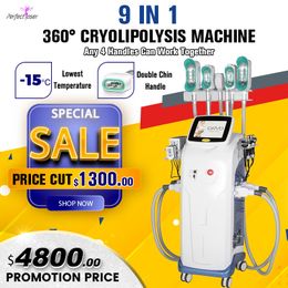 9 IN 1 cryolipolysis 360 Cryo slimming anti cellulite fat removal Body shape lipo laser lipolysis weight loss
