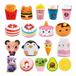 Jumbo Kawaii Popcorn Fries Panda Squishy Cake Deer Milk Squeeze Toys Slow Rising Cream Scented Antistress Child Kid Baby Toys